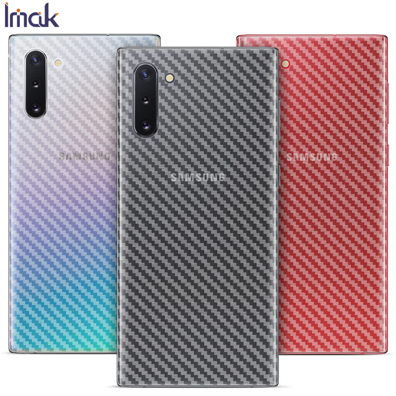 IMAK Carbon Fiber Texture Soft PVC Back Protector til Samsung Galaxy Note 10 IMAK Carbon Fiber Texture Soft PVC Back Protector til Samsung Galaxy Note 10